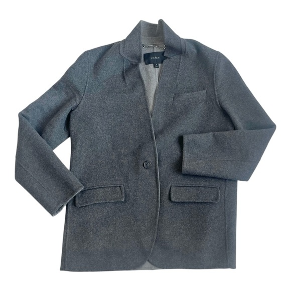 J. Crew Light Gray Leighton blazer-jacket in double-faced blend - Picture 2 of 7